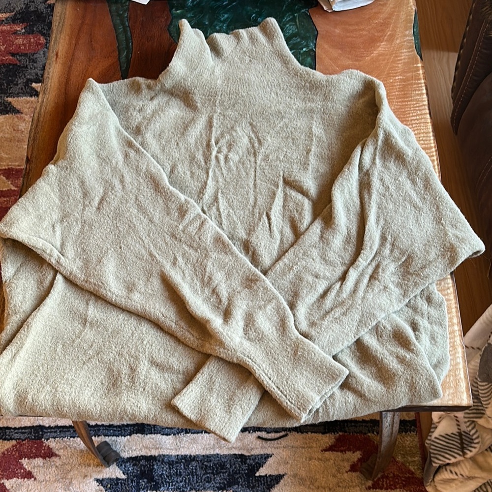 Wilfred Tan Turtleneck Sweater Cozy Knit Relaxed Fit